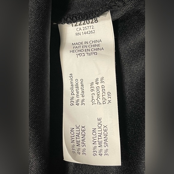 Dex Black Metallic Dress with Draped Overlay - Picture 6 of 6